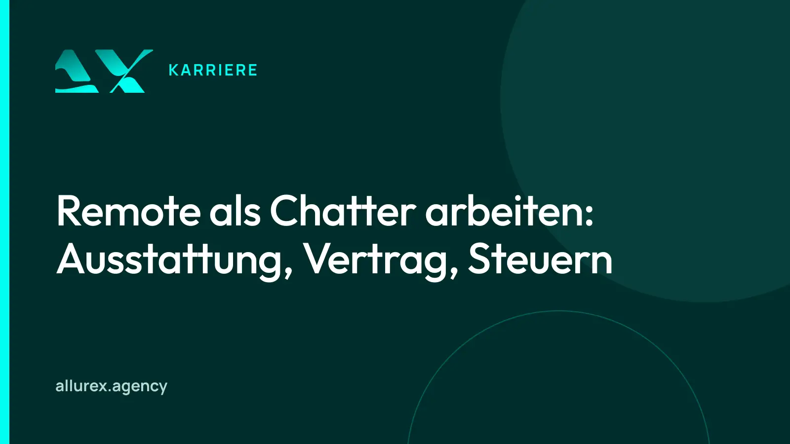 Titelgrafik in Petrol und Cyan mit dem Schriftzug Remote als Chatter arbeiten